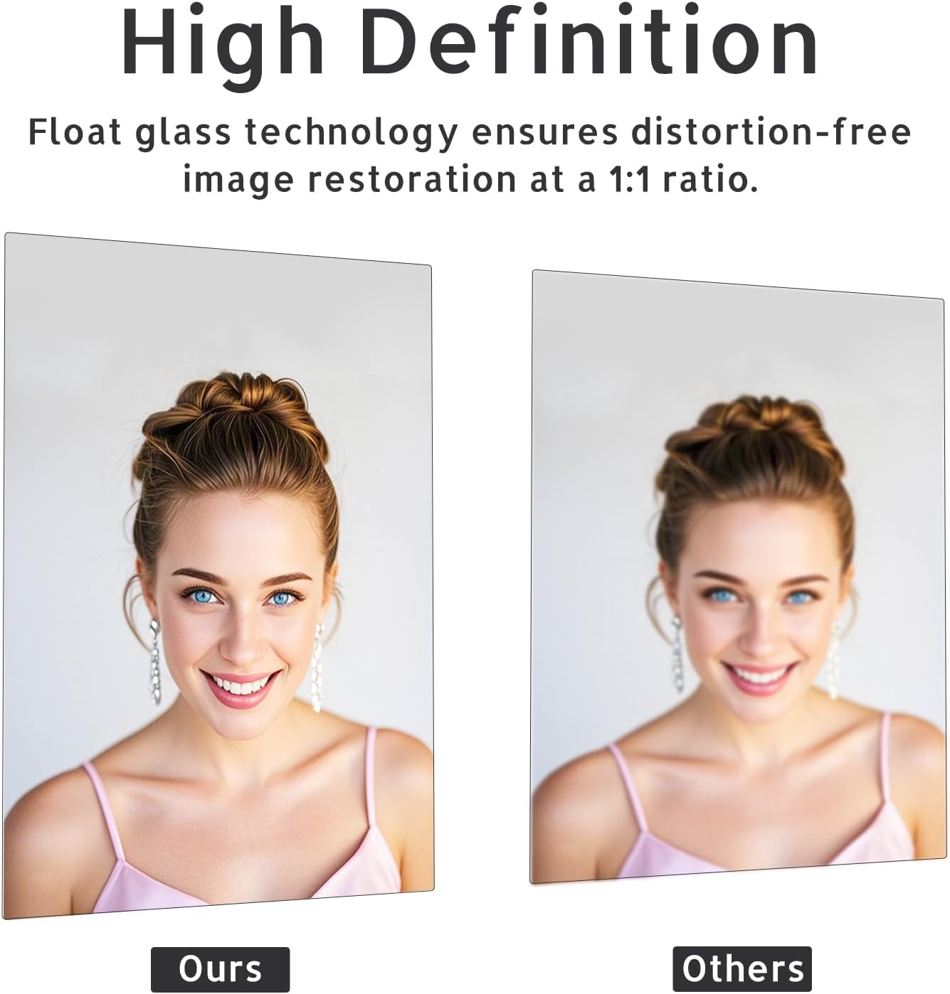 Bathroom Wall Mirror, Decorate Bathroom Mirrors for Wall, Rectangle Modern Bathroom Wall Mounted Mirror Vertical or Horizontal Hanging for Living Room (Black Framed 40’’ x 24’’)