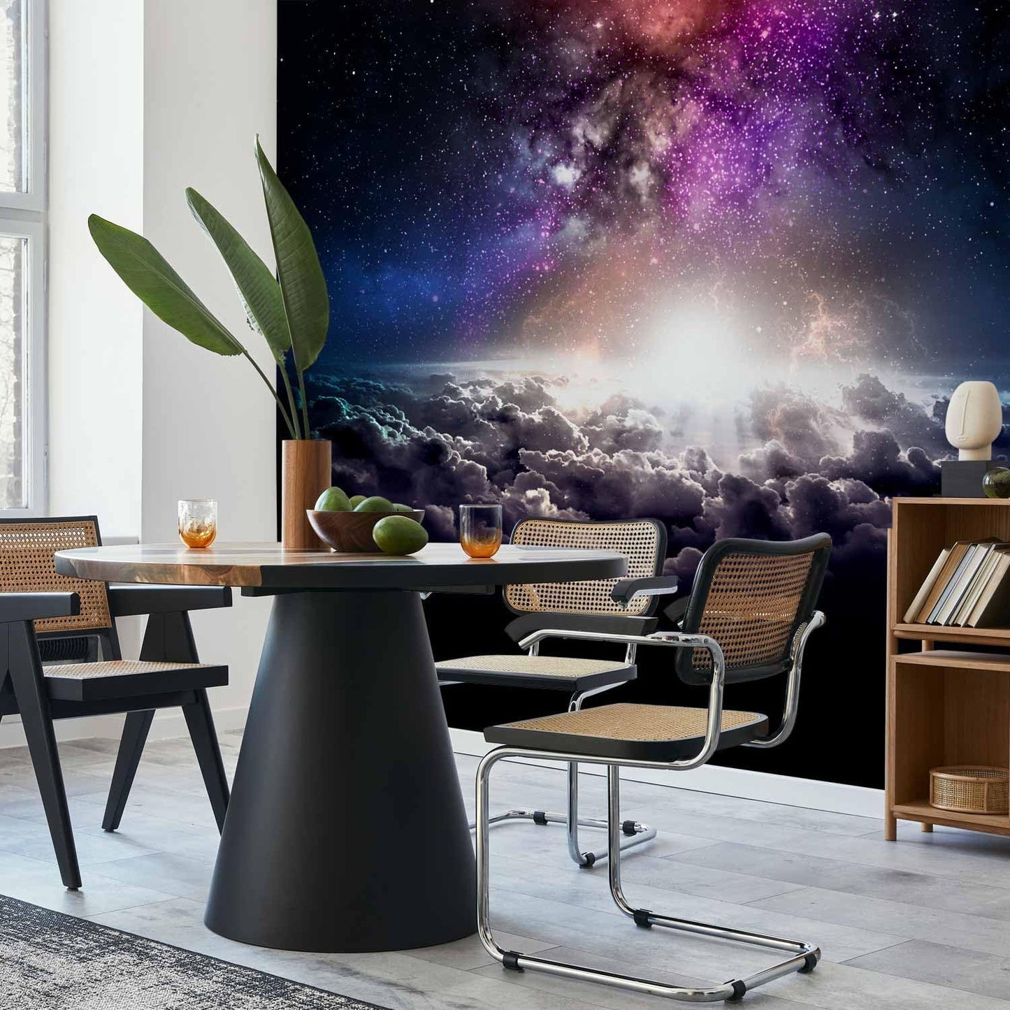 artgeist Premium Wall Mural Galaxy 98x69 in - Non-Woven Wallpaper Fleece Wall Decor Photo Print Picture Image Design Home Mural Cosmos Sky Star Cloud Purple i-A-10009-a-a
