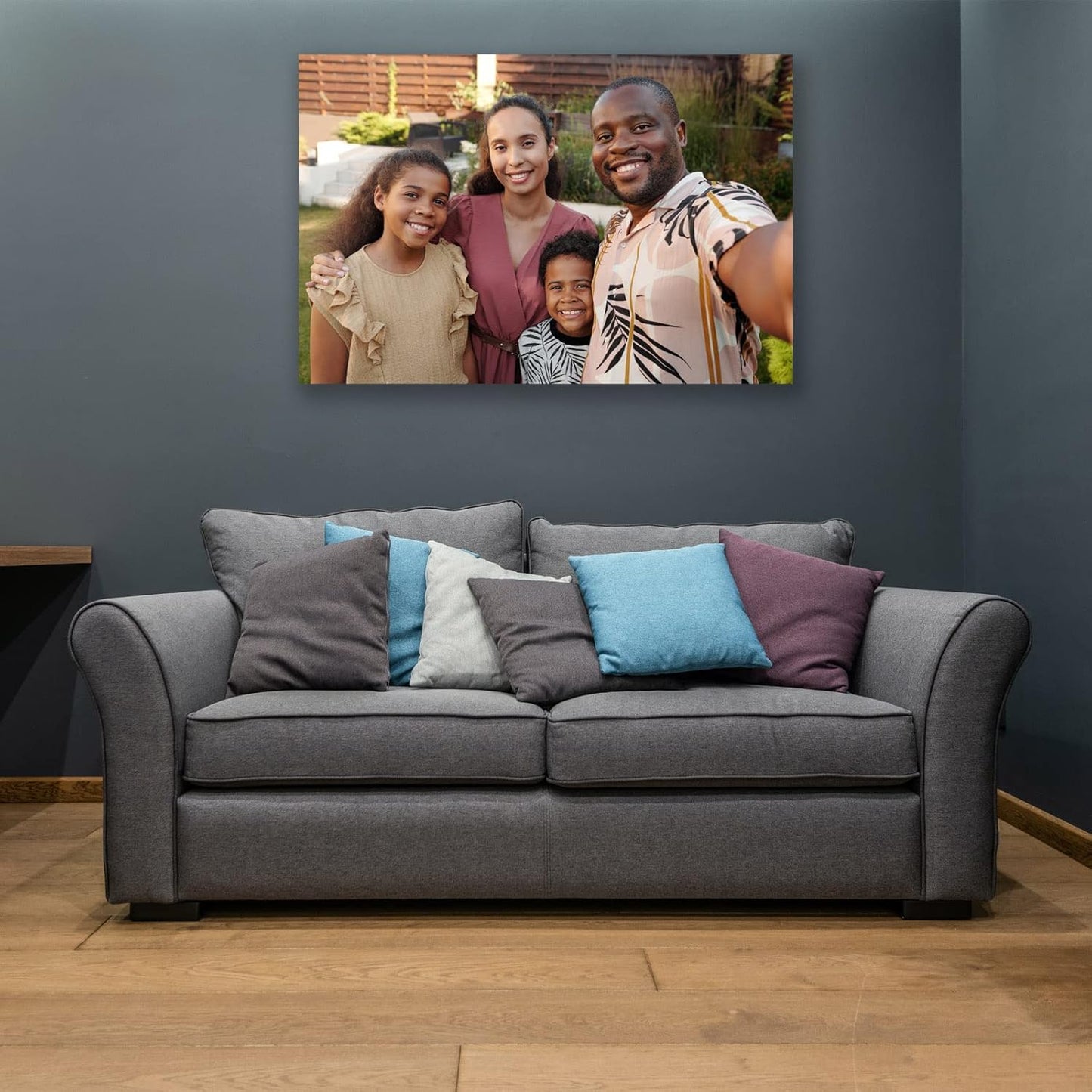 Custom Canvas Prints with Your Photos Framed Canvas Customized Wall Art Personalized Canvas Pictures for Pet/Family Gifts for Mom/Men/Women 8 x 10