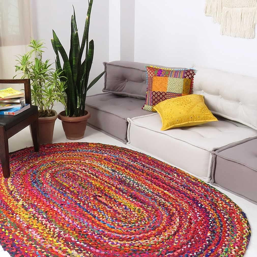 Eyes of India Embroidered Decorative Boho Throw Pillow Cover with Mirrors, Handmade Bohemian Accent Cushion Case for Sofa Couch Bedroom Living Room (Yellow, 24" x 24")