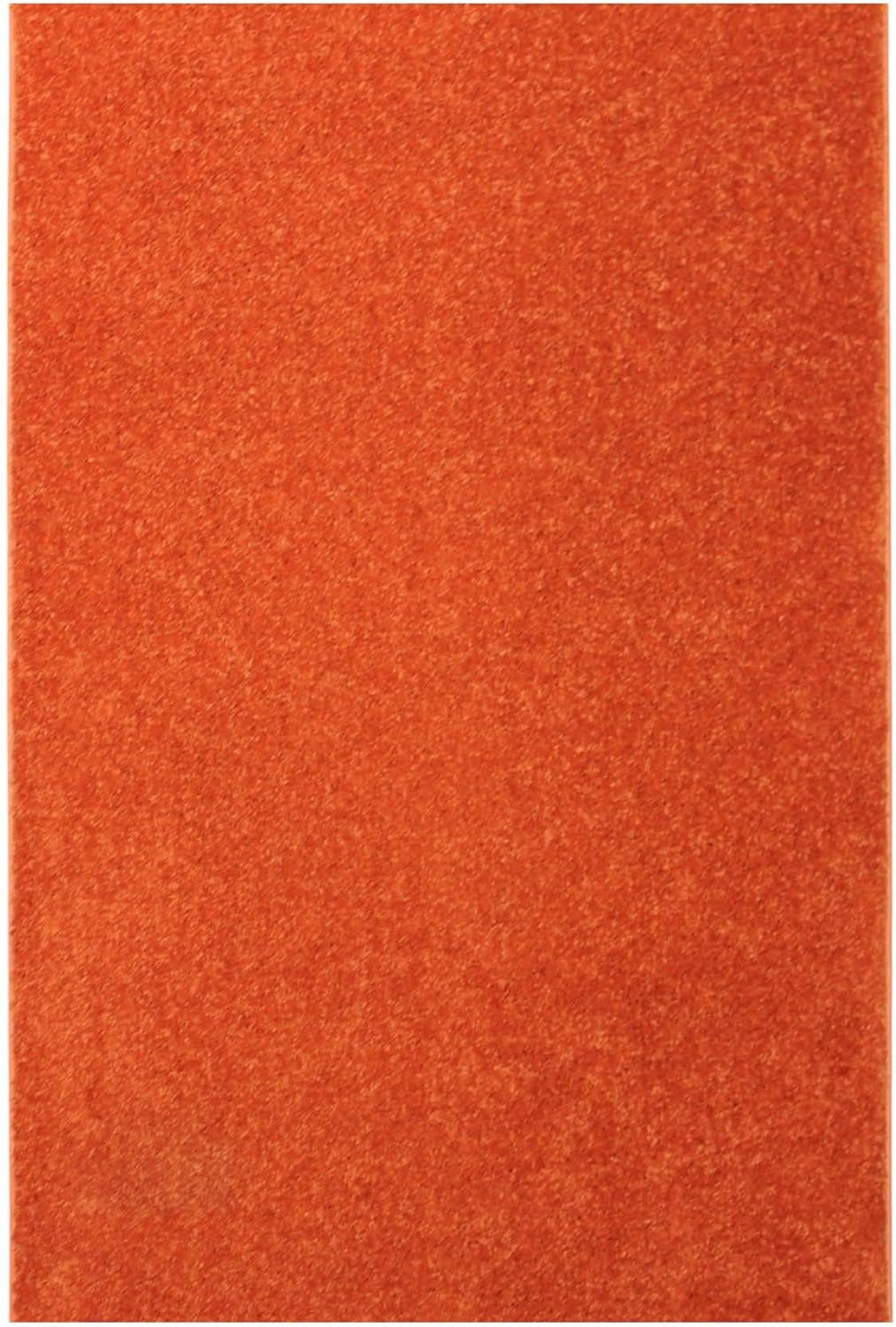 KOECKRITZ Soft and Colorful Kids Classroom Area Rugs (Passes Flammability Pill Test) Many Sizes and Bright Colors to Select from (9' x 9', Tangerine)