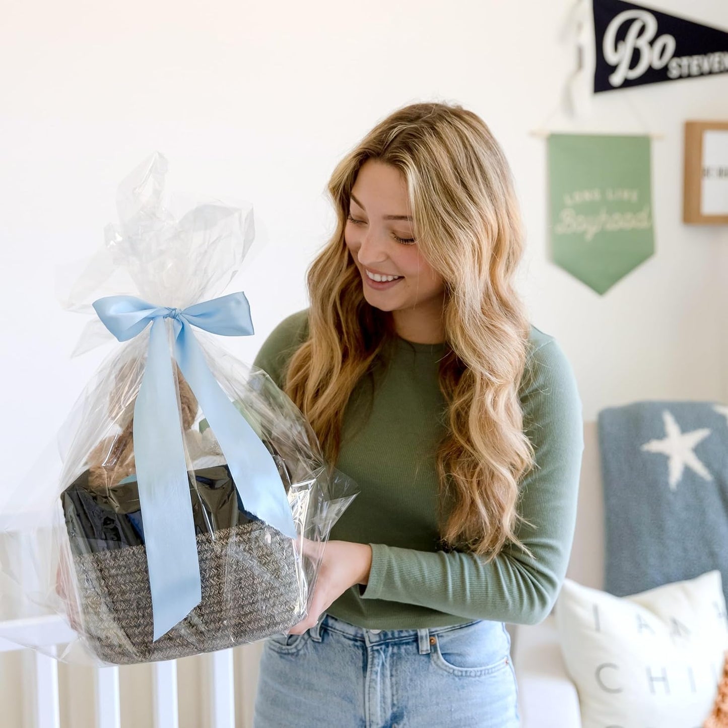 NaturalCozy Storage Cubes 9”x9”x7”Cotton Rope Woven Baskets for Organizing 3-Pack | 9 Inch Cube Storage Bin | Small Basket for Shelf Nursery, Pantry, Decorative Plant, Bathroom Closet, Toy Gift