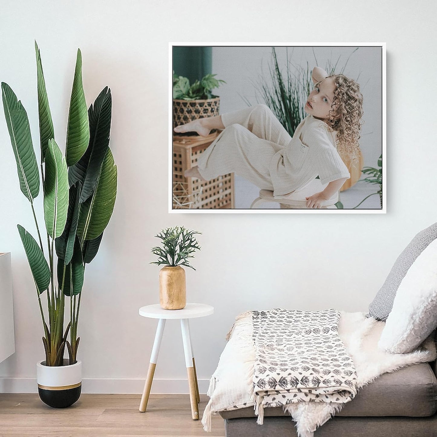 Personalized Custom Canvas Prints: Photo On Canvas (White, 16x20) Transform Your Photos into Stunning Framed Wall Art Digitally Printed Photo To Canvas Ideal for Home Decor, Gifts Keepsakes.