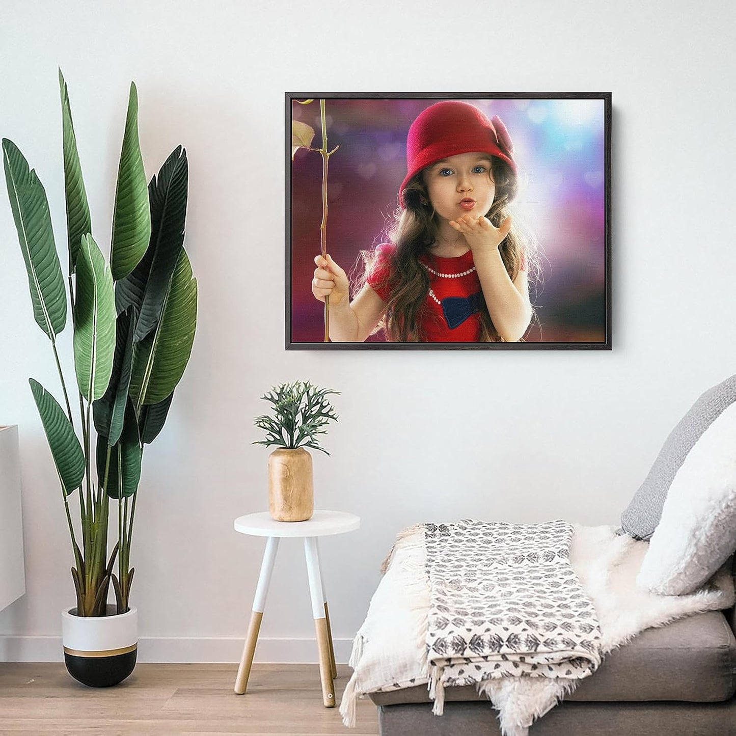 Personalized Custom Canvas Prints: Photo On Canvas (Black, 12x16) Transform Your Photos into Stunning Framed Wall Art Digitally Printed Photo To Canvas Ideal for Home Decor, Gifts Keepsakes.