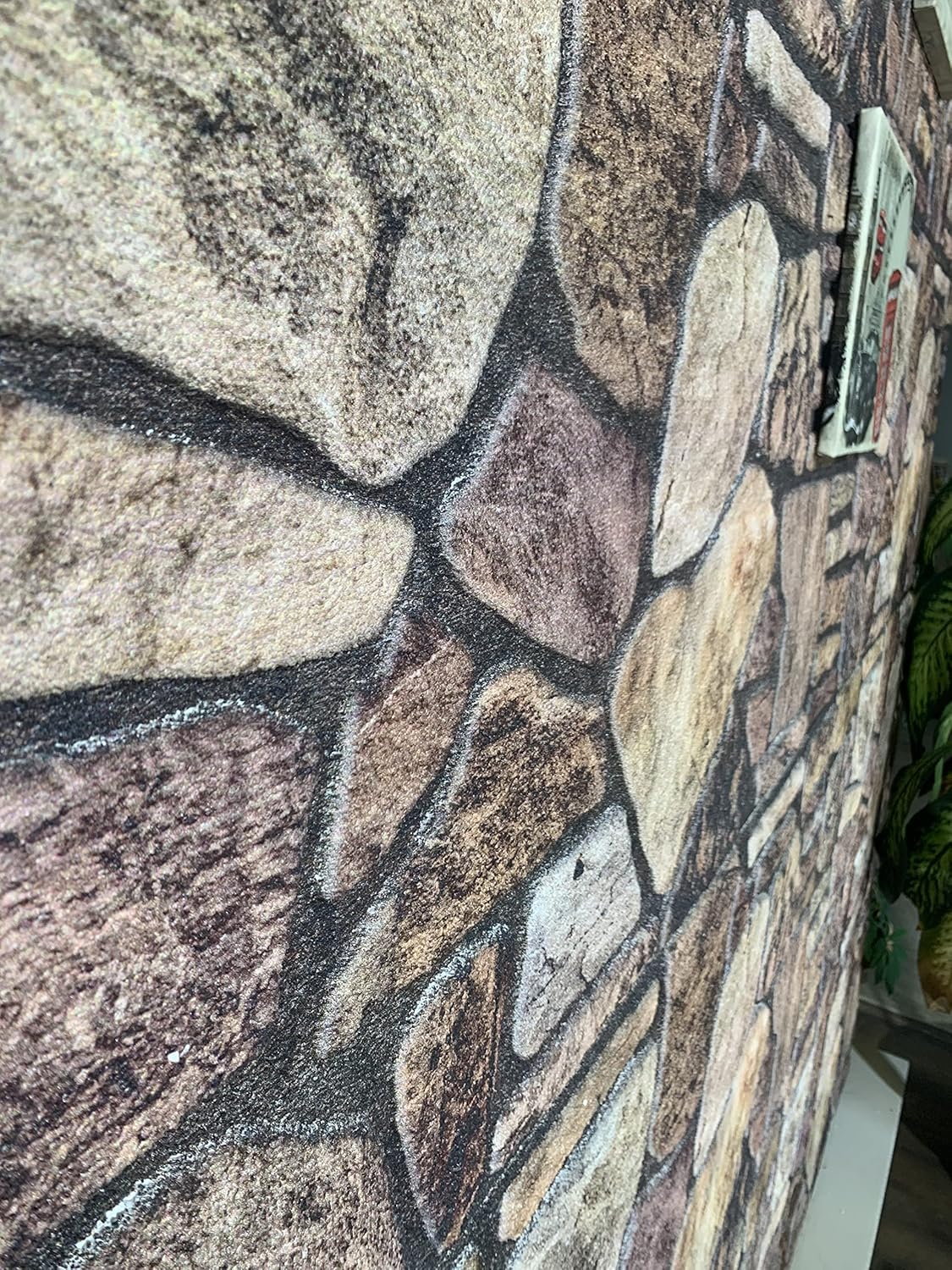 Dundee Deco 3D Wall Panels - Cladding Mahogany Brown Stone Look Wall Paneling, Styrofoam Facing for Interior and Exterior Applications, DIY, Sample, Size 10 x 10 in.