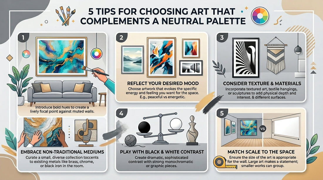 5 Tips for Choosing Art That Complements a Neutral Palette