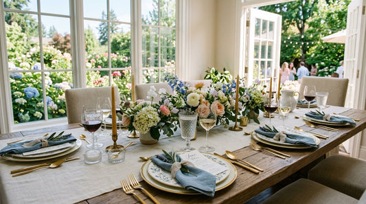 High-End Table Settings for a June Summer Home Party
