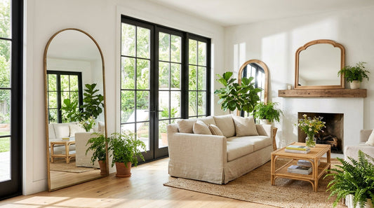 Positioning Arched Mirrors to Amplify Summer Sunlight