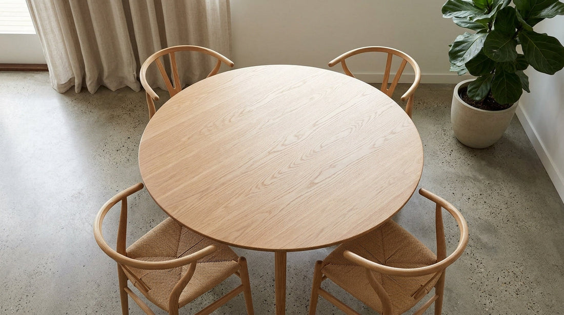How to Style a Round Dining Table for a Flowing Organic Look