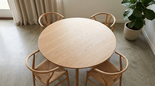 How to Style a Round Dining Table for a Flowing Organic Look