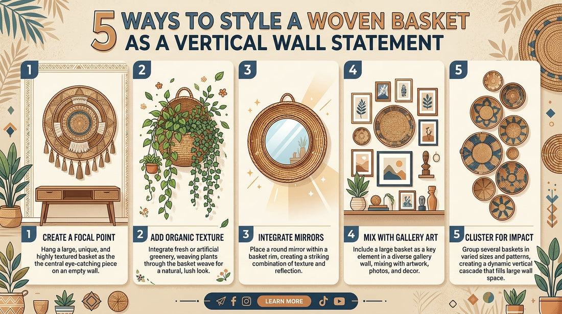 5 Ways to Style a Woven Basket as a Vertical Wall Statement