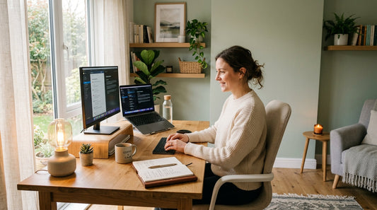 Creating a Productive yet Peaceful Home Office with Soft Lighting