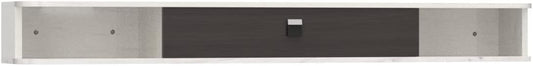 Pmnianhua Floating TV Console,55'' Wall-Mounted Media Console,Floating TV Cabinet,Modern Floating TV Stand,Under TV Entertainment Shelf with Door and Storage for Bedroom Living Room (Grey-White)