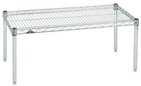Omega Products Corporation 18" Deep x 48" Wide x 14" High Chrome Stationary Dunnage Rack