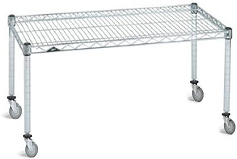 Omega Products Corporation 21" Deep x 54" Wide x 20" High Chrome Mobile Dunnage Rack