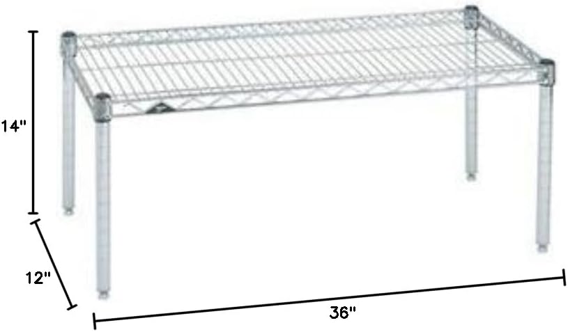 Omega Products Corporation 12" Deep x 36" Wide x 14" High Chrome Stationary Dunnage Rack