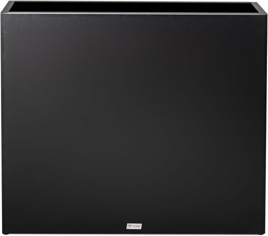 Metal Large Rectangular Planter Box Outdoor 30" H x 34" W x 10" D,Tall Flower Pot with Quick Installation,Long Black Planters for Outdoor Plants with Drainage Holes for Plants,Patio,Garden