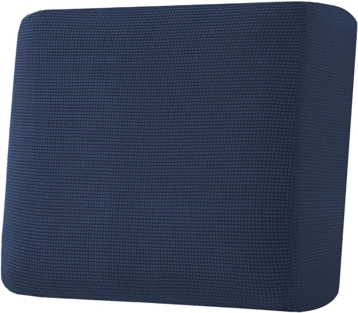 H.VERSAILTEX Super Stretch Individual Seat Cushion Covers Sofa Covers Couch Cushion Covers Slipcover Sets Thick Jacquard Textured Twill Fabric (1 Piece Chair Cushion Cover, Navy)