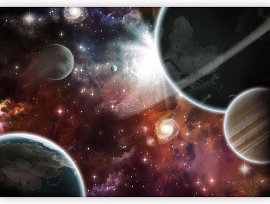 artgeist Wall Mural Cosmos Galaxy 154x110 in - Peel and Stick Self-Adhesive Wallpaper Removable Large Sticker Foil Wall Decor Print Picture Image Design 10110905-32