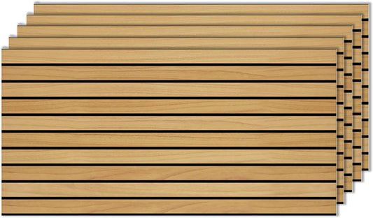 IZODEKOR 3D Wood Effect Wall Panels - Faux Wood Paneling for Living Room, Kitchen, Bathroom and More | Natural Wood Look | Easy Application | Light Wood - Pack of 5, Covers 25 sq ft