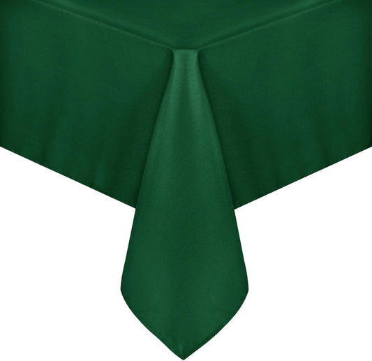 sancua Square Tablecloth - 70 x 70 Inch - Stain and Wrinkle Resistant Washable Polyester Table Cloth, Decorative Fabric Table Cover for Dining Tables, Buffet Parties and Christmas, Hunter Green