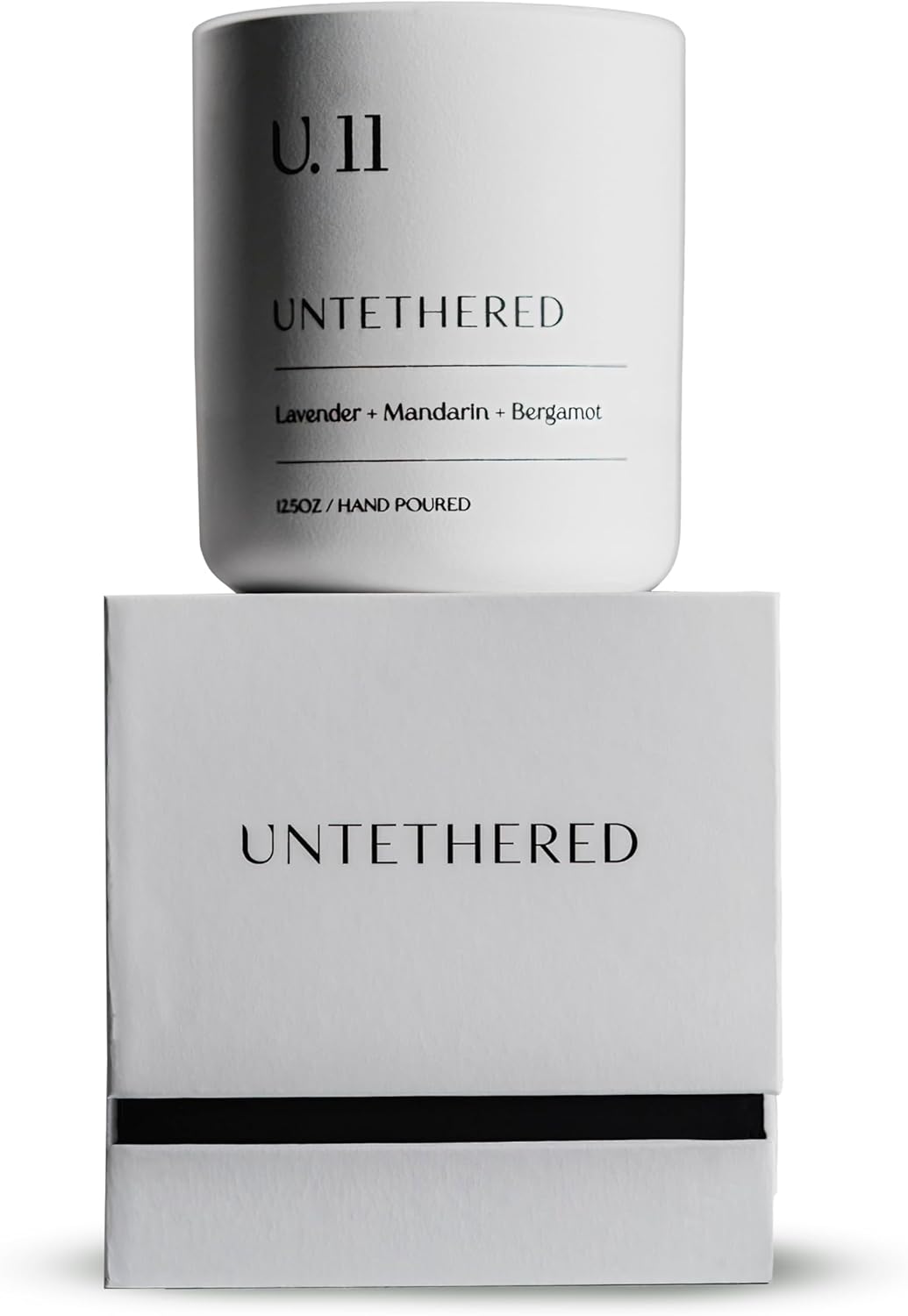 U.11 Luxury Scented Candle – Lavender, Mandarin & Cedarwood | Hand-Poured in USA w/ 100% Natural Coconut & Apricot Wax | Double Wick, Long-Lasting Aromatherapy Candle for Home, Gift & Rest (12.5 oz)