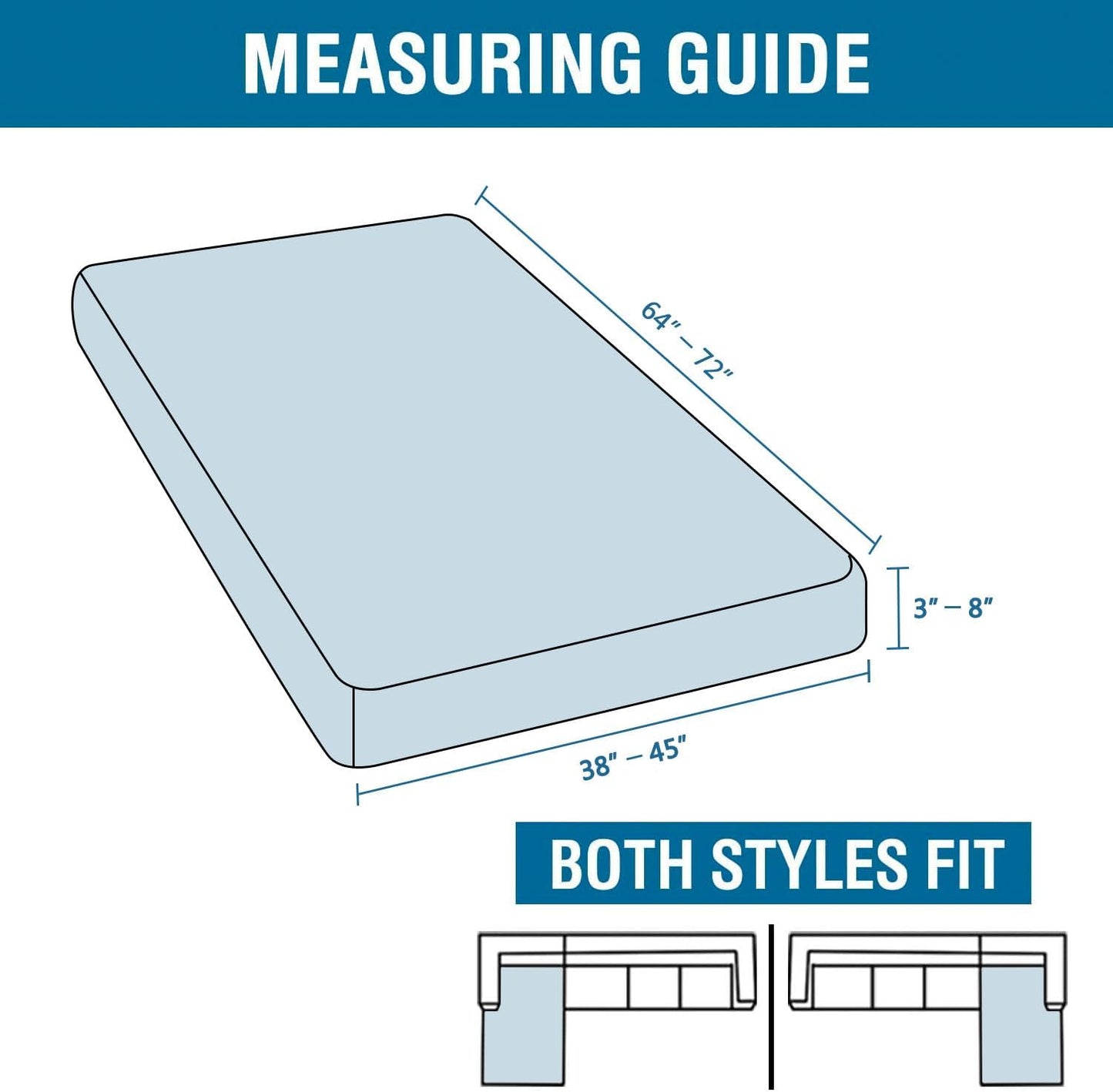 H.VERSAILTEX Super Stretch Individual Chaise Cover Sectional Couch Covers for L Shaped Sofa Both Left/Right Featuring Thick Jacquard Textured Twill Fabric (1 Piece Chaise Cover Large, Dove)