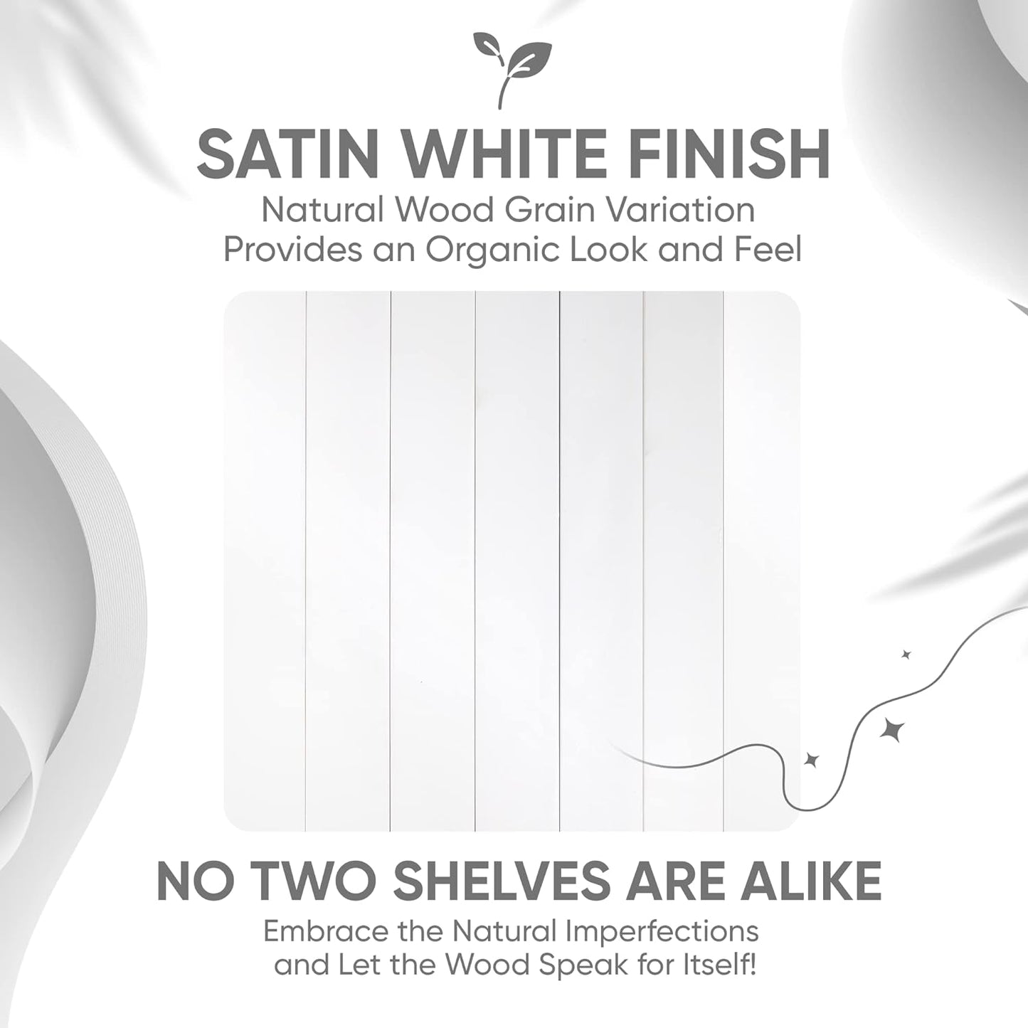 Homeforia White Floating Shelves 24 inch, High End Solid Real Wood 24inch Bathroom Floating Shelf for Wall Mounted, White Wooden 24in Floating Shelves, Heavy Duty Bracket, 24 X 6.5 X 1.75 in, Set of 2