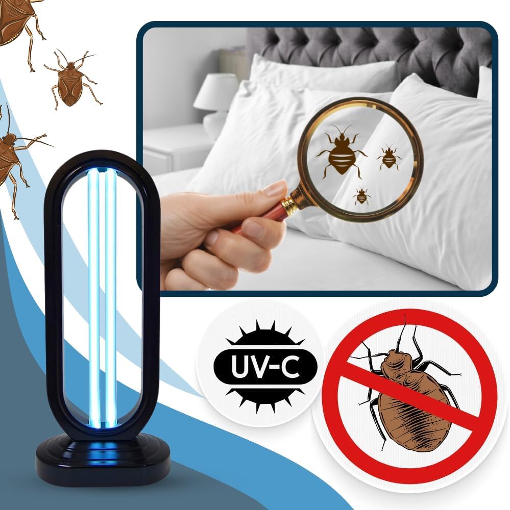 UVLIZER Tower - UV Light Sanitizer & Ultraviolet LED Lamp (UV-C Cleaner for Home, Office, Room | UVC Disinfection Lamp | Kill 99% of Germs, Bacteria, Virus, Mold, Dust Mites | USA)
