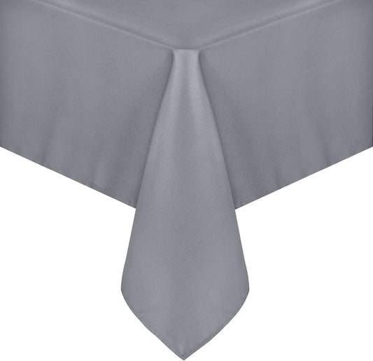 sancua Rectangle Tablecloth - 54 x 108 Inch - Stain and Wrinkle Resistant Washable Polyester Table Cloth, Decorative Fabric Table Cover for Dining Tables, Buffet Parties and Camping, Light Grey