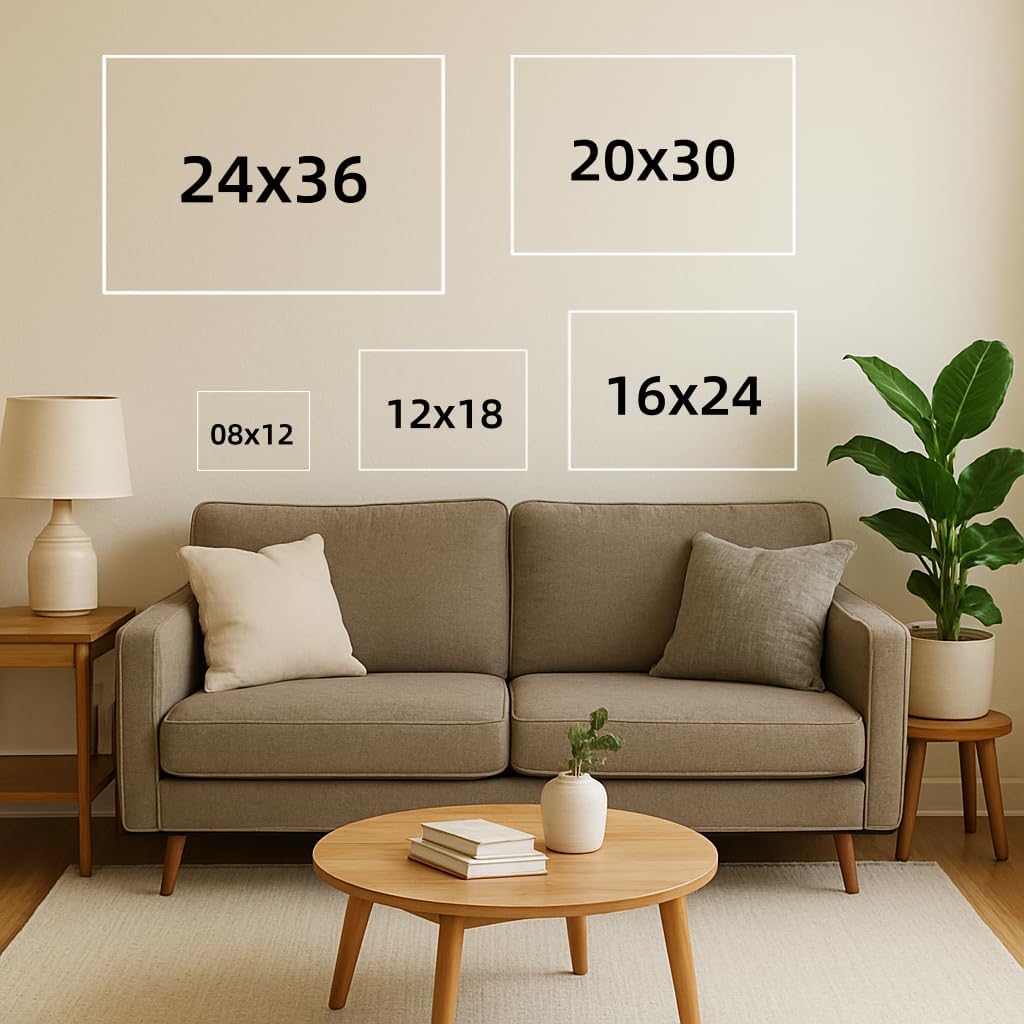 Personalized Custom Poster Prints: 8L x 12W Photo On Canvas Transform Your Photos into Stunning Unframed Wall Art Digitally Printed (8L x 12W, Unframed)