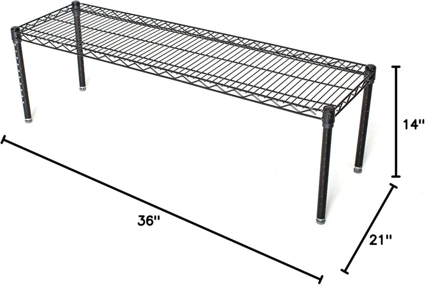 Omega Products Corporation 21" Deep x 36" Wide x 14" High Black Stationary Dunnage Rack