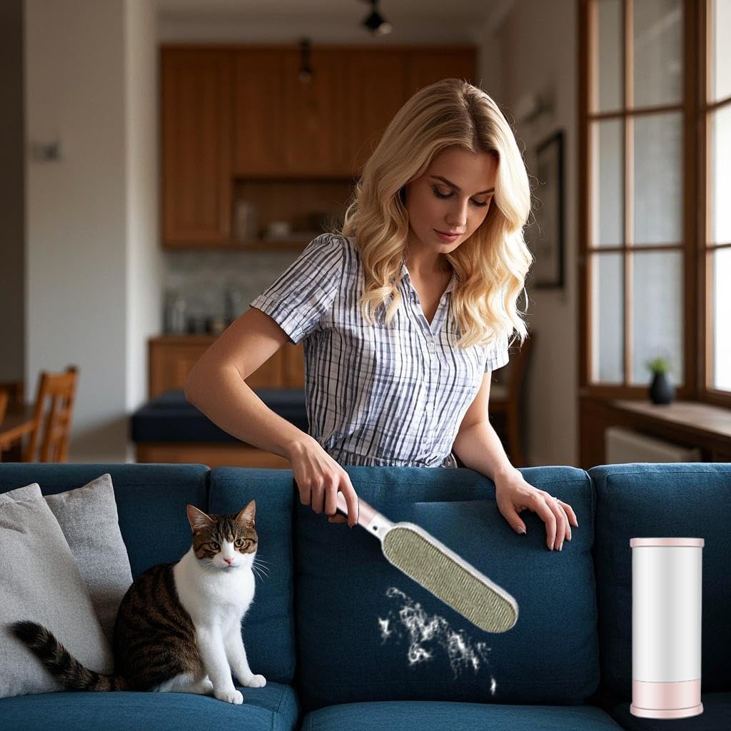 Double Sided Self-Cleaning Pet Hair Remover for Laundry, Dog Hair Remover, Cat Hair Remover, Pet Lint Roller Brush, Magic Cleaner Brush, Lint Brush Clothes, Pet Lint Brush A (Pink)