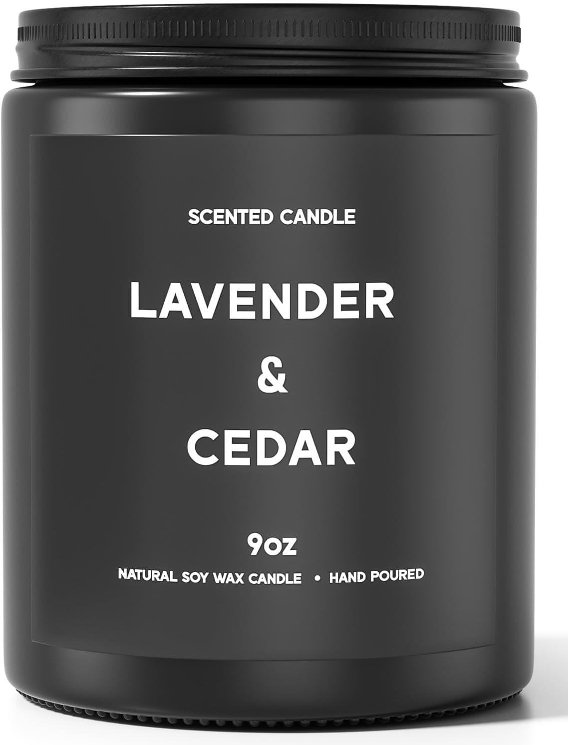Lavender＆Cedar Candle, 9oz Scented Candle for Men, Scented Candles for Home, Soy Candle Gifts for Men, Personalized Blessing Minimalist Men's Scented Candle