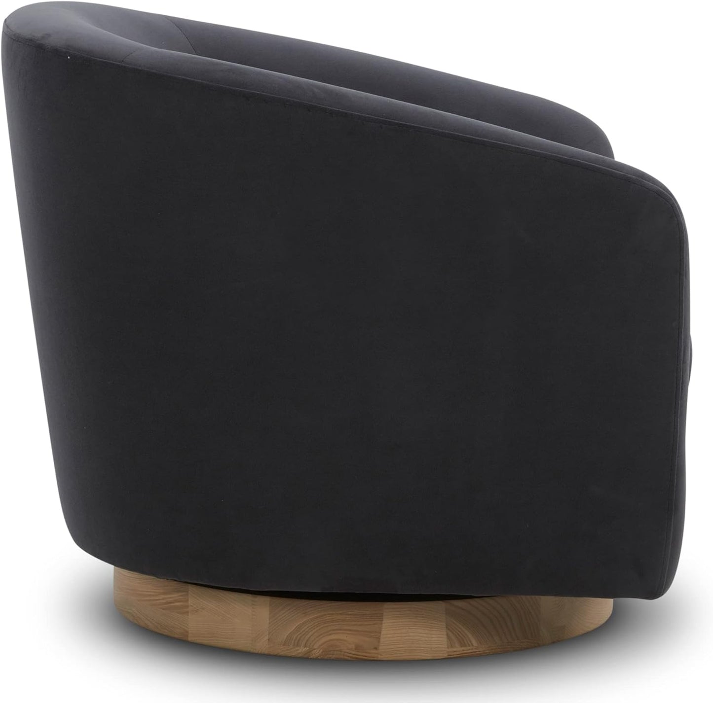 CHITA Swivel Accent Chair, FSC Certified Upholstered Velvet Barrel Chair for Living Room, Fully Assembled, Grey