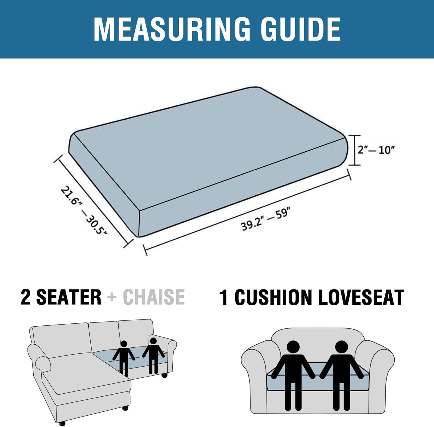 H.VERSAILTEX Velvet Stretch Individual Cushion Cover Plush Cushion Slipcover for Loveseat Sofa Furniture Protector Seat Cushion Sofa Cover (1 Piece Loveseat Cushion Cover, Mocha)