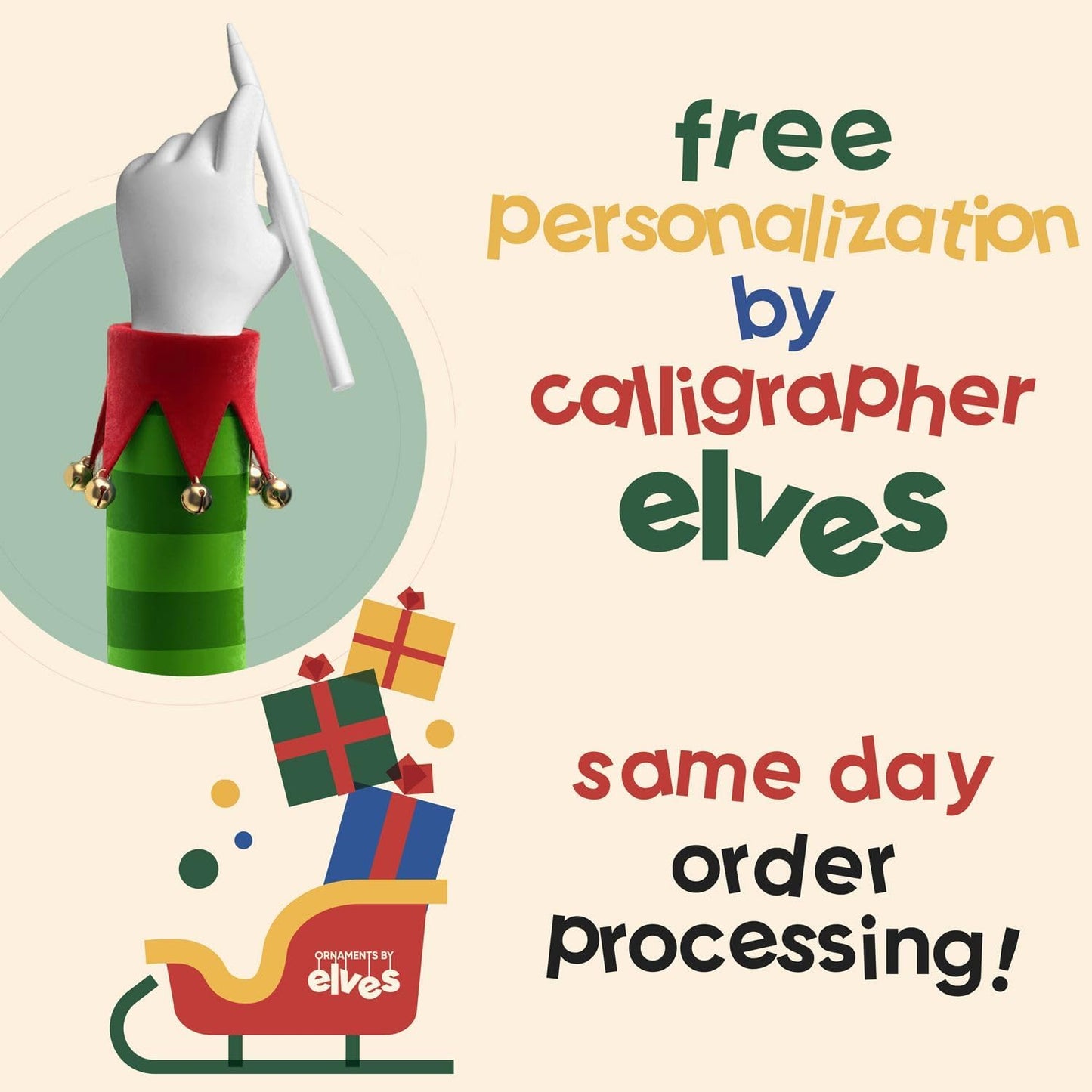 Ornaments by Elves - Personalized Baby Gnome Pink Christmas Ornaments 2024 Adorable Girl Gnome on Red Mushroom Great Addition to Christmas Decor Personalized Gifts in a Giftable Packaging