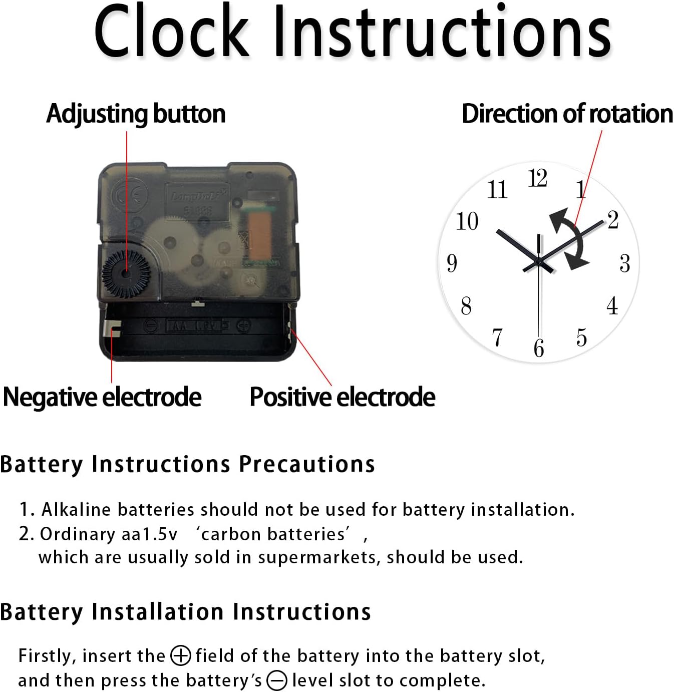 Large Wall Clocks Battery Operated 16 Inch Marble Glass Wall Clock for Living Room Black and Glod Wall Clock Silent Non Ticking