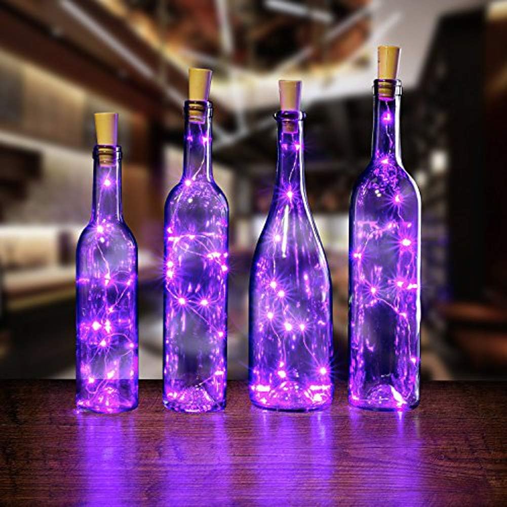 Twinkle Star 2 Pack Halloween Fairy Lights Battery Operated, Total 66 ft 200 Led String Lights Remote Control Timer Twinkle String Lights 8 Modes Firefly Lights for Garden Party Indoor Decor, Purple