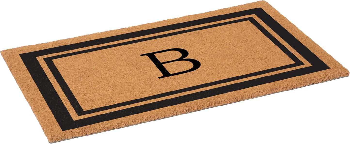 Calloway Mills 152962448 Black Border 24" x 48" Monogram Doormat (Letter B)