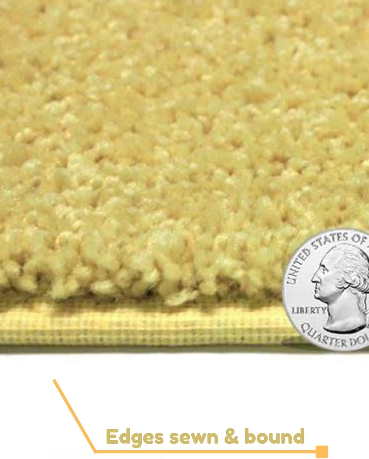 KOECKRITZ Soft and Colorful Kids Classroom Area Rugs (Passes Flammability Pill Test) Many Sizes and Bright Colors to Select from (5' x 7', Lemon)