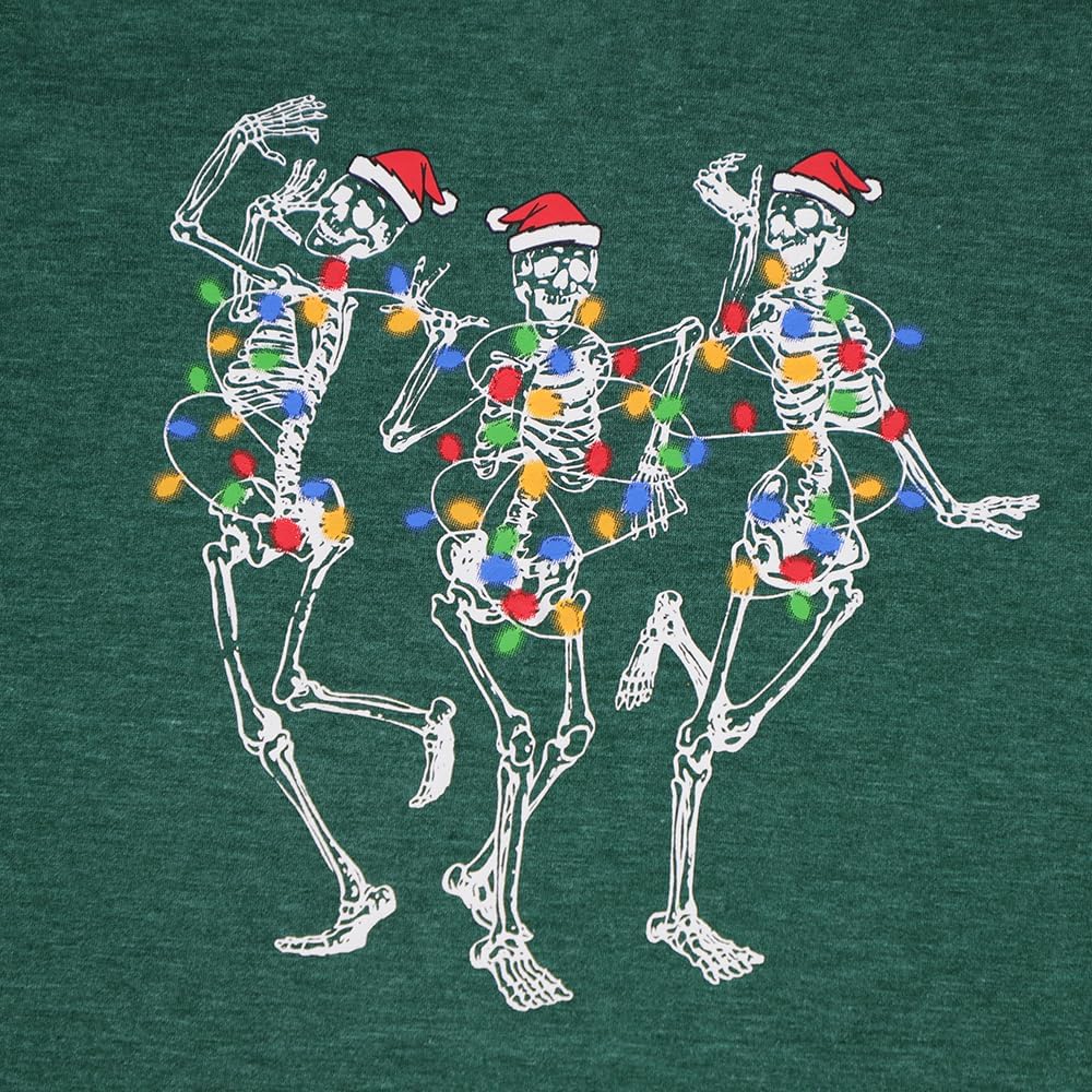 Tobrief Women's Long Sleeve V-Neck Shirts Fall Graphic Tees Loose Casual T-Shirt