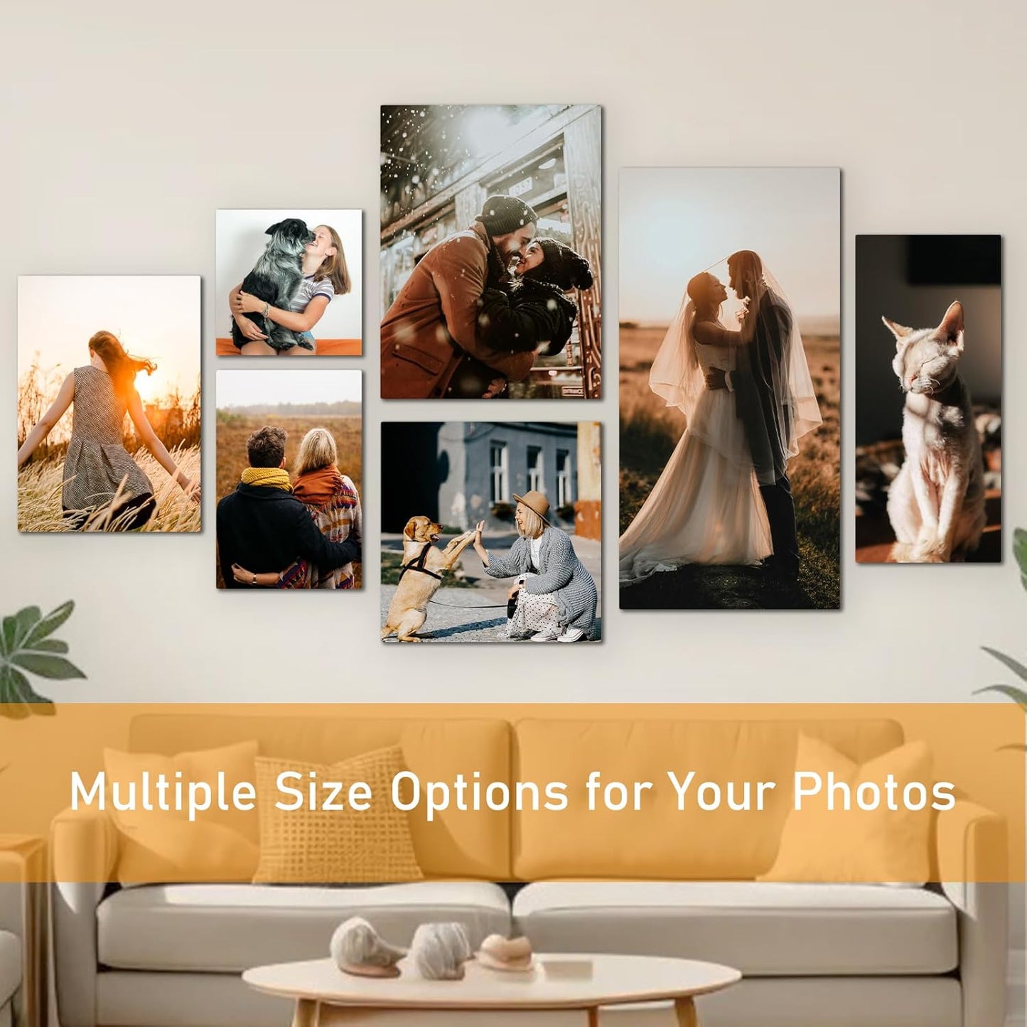 xzartdiy Custom Canvas Prints with Your Photos - Personalized Picture Print Customized Gifts for Family Home Office Wall Art Decor, Wrapped Canvas 12x8inch