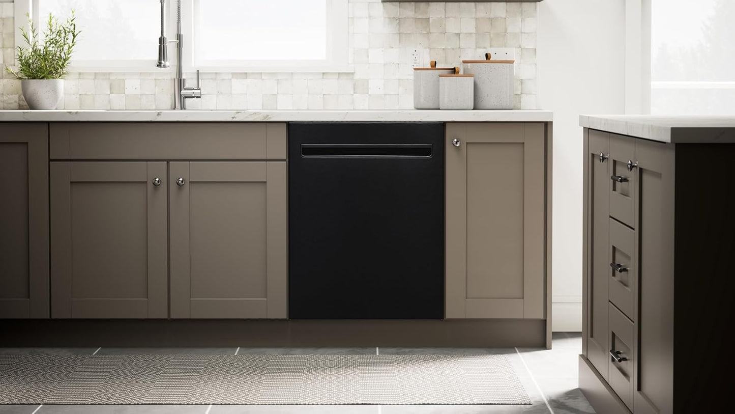 Kenmore 24" Built-in Stainless Steel Tub Dishwasher EasyFlex 3rd, SmartWash, UltraWash, TurboDry, MoreSpace Plus Adjustable Rack, Energy Star Certified, Black