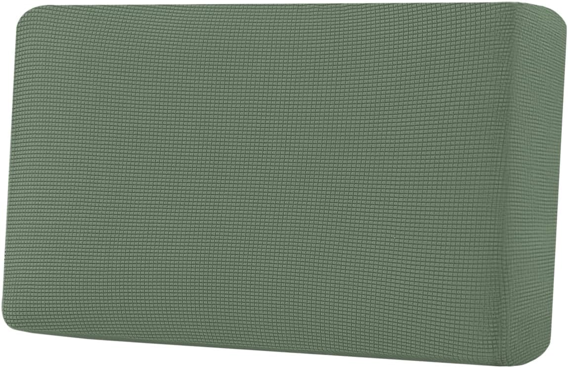 H.VERSAILTEX Super Stretch Individual Seat Cushion Covers Sofa Covers Couch Cushion Covers Slipcover Sets Thick Jacquard Textured Twill Fabric (1 Piece Loveseat Cushion Cover, Loden Frost)