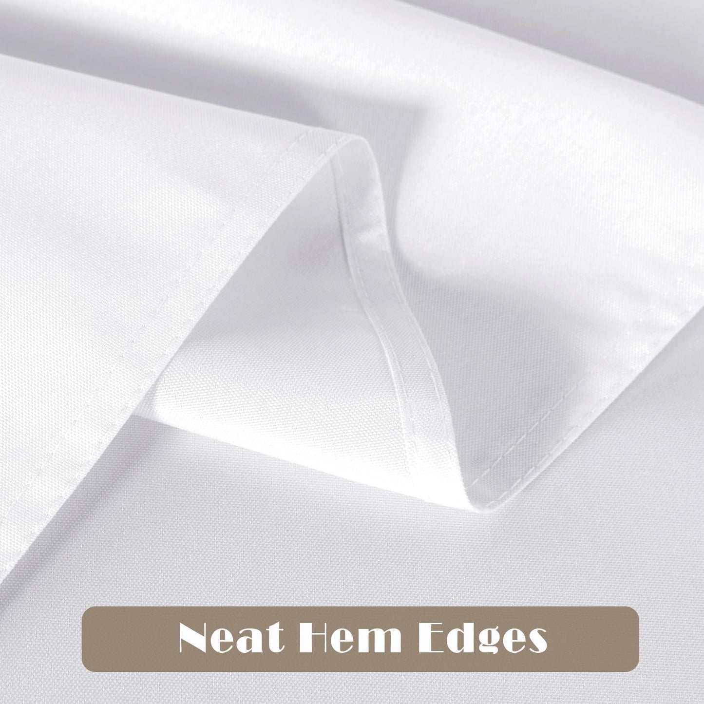 sancua 10 Pack White Tablecloth 60 x 84 Inch, Rectangle Table Cloth for 4ft Tables - Stain and Wrinkle Resistant Washable Polyester Table Cover for Dining Wedding Banquet Party Buffet Restaurant