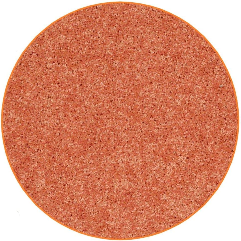 KOECKRITZ Soft and Colorful Kids Classroom Area Rugs (Passes Flammability Pill Test) Many Sizes and Bright Colors to Select from (7' Round, Tangerine)