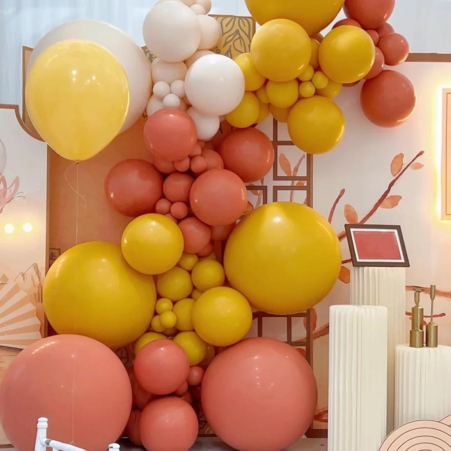 130pcs Coral Red Balloons Different Sizes 18" 12" 10" 5" Pastel Red Latex Balloon Garland Arch Kit for Birthday Baby Shower Graduation Wedding Valentine's Day Christmas Party Decorations