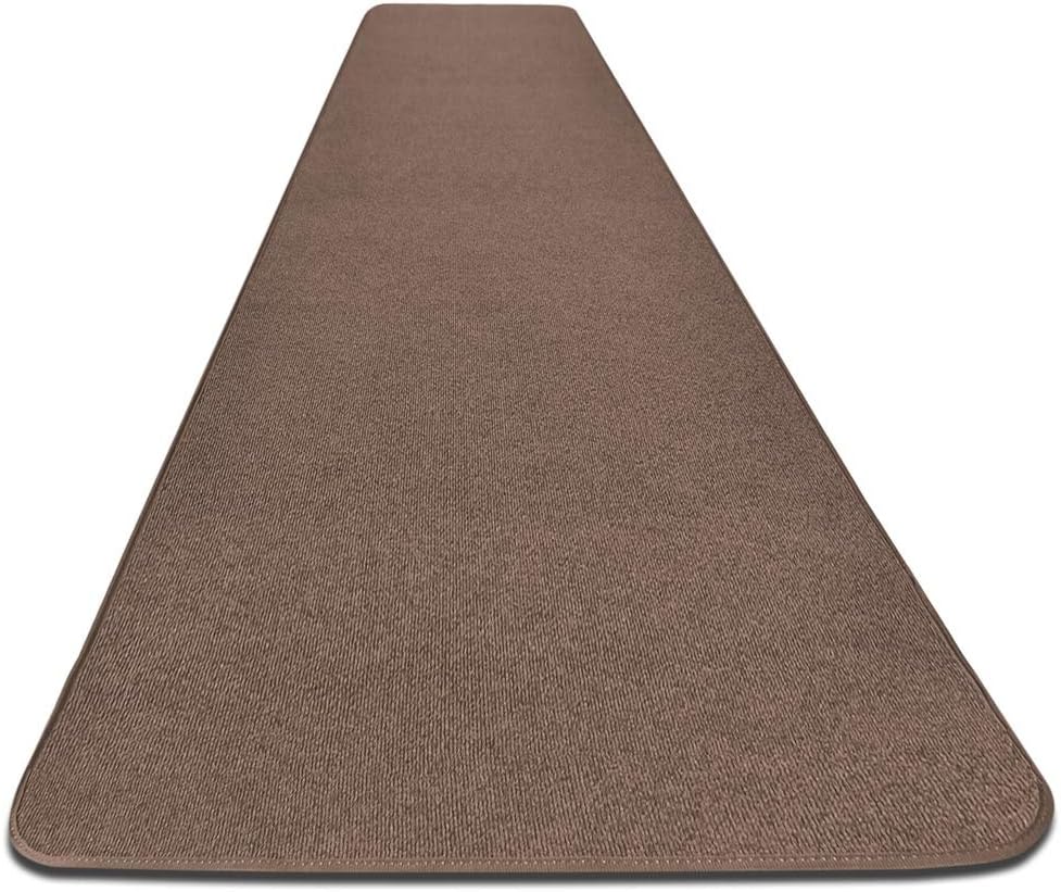 House, Home and More Outdoor Carpet Runner - Brown - 4 Feet x 20 Feet