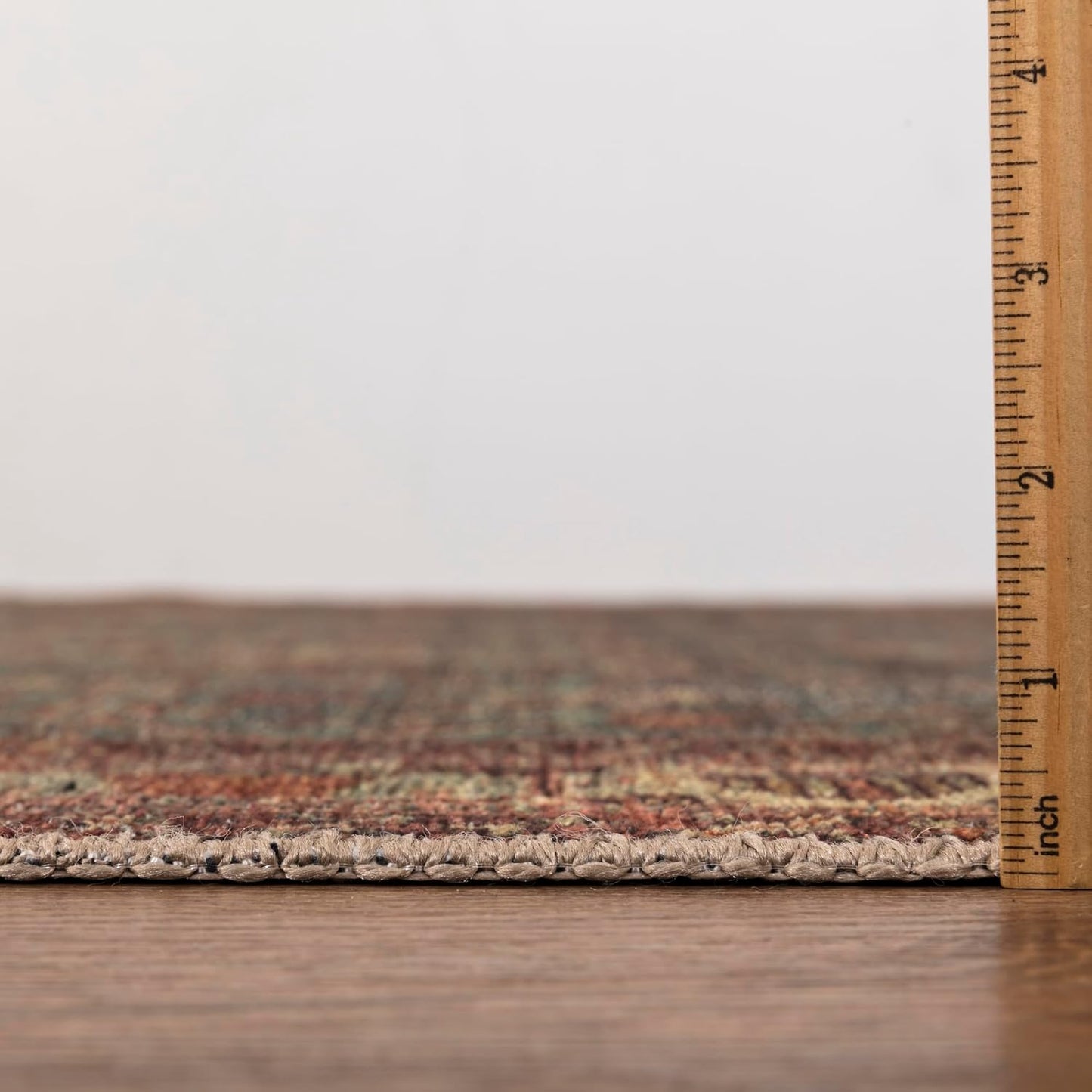 Keen Home Design 2x12 Rug - Machine Washable Runner with Non-Slip Backing, Ideal for Hallway, Entryway, Kitchen, Laundry Room - Vintage, Easy Clean, Durable, Low Pile Rug - (2'6" x 12')